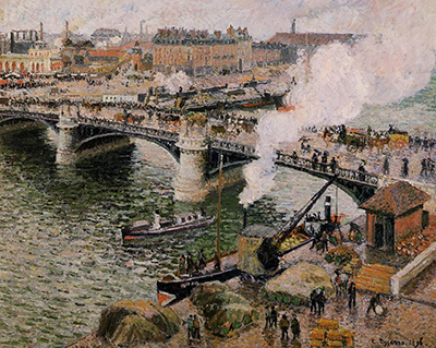 Pont Boieldieu in Rouen, Rainy Weather Camille Pissarro